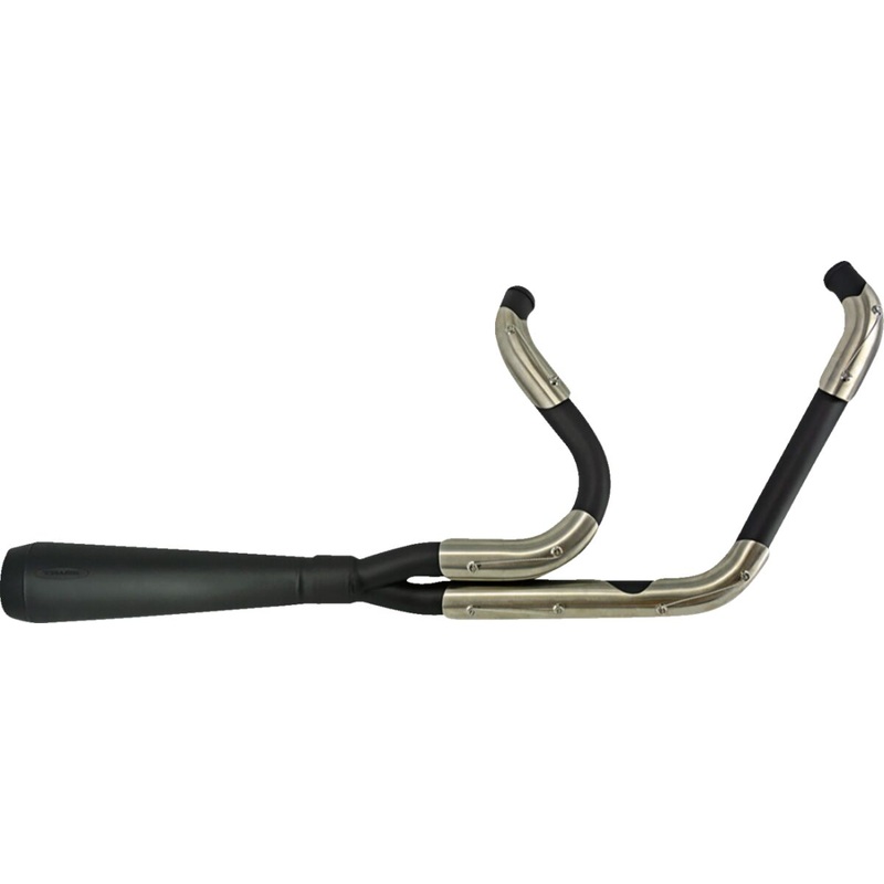 Assault 2:1 Exhaust, Black +18 Softail w/ Saddle Bags