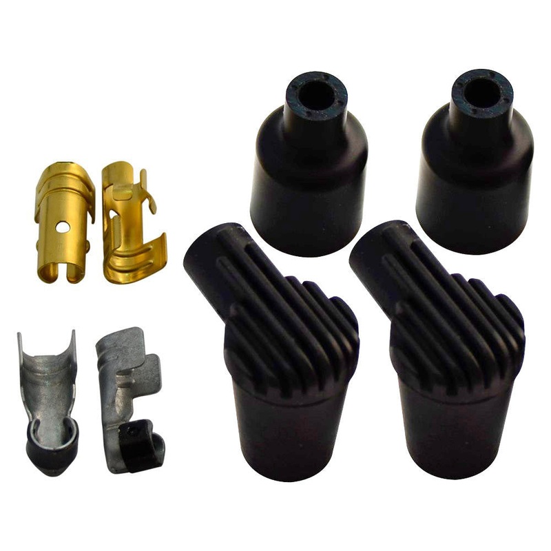 Finned Spark Plug Caps – Black