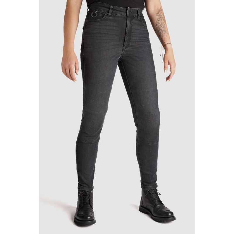 Pando Moto Kaya Slim Fit Ladies Jeans Grey