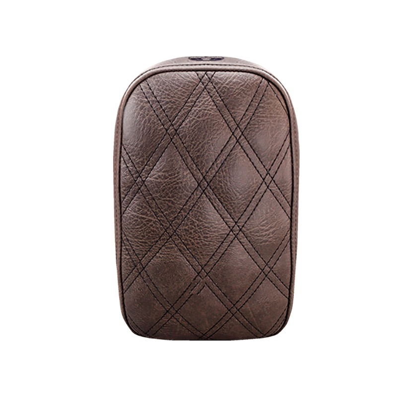 SADDLEMEN – Detachable Pillion Pad – Detachable Pillion Pad – Lattice Stitched – Brown