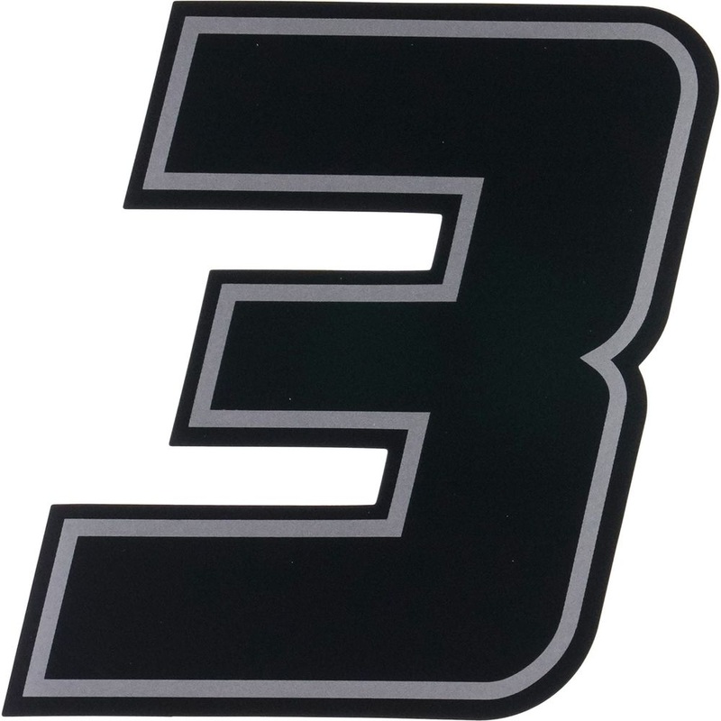 Bike It Deluxe Race Numbers #3 Decal Black
