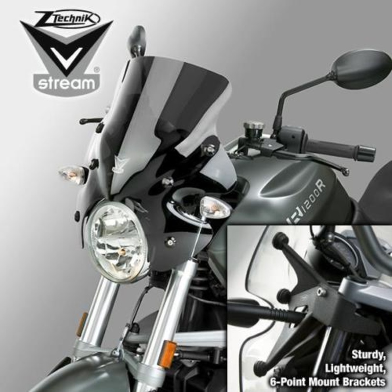 BMW R1200-R Windshield V-Stream Light tint sport windscreen Ztechnik Z2442