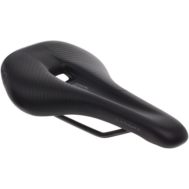 Ergon SM Pro Men’s Saddle – Titanium Rails – Stealth Black – Medium/Large