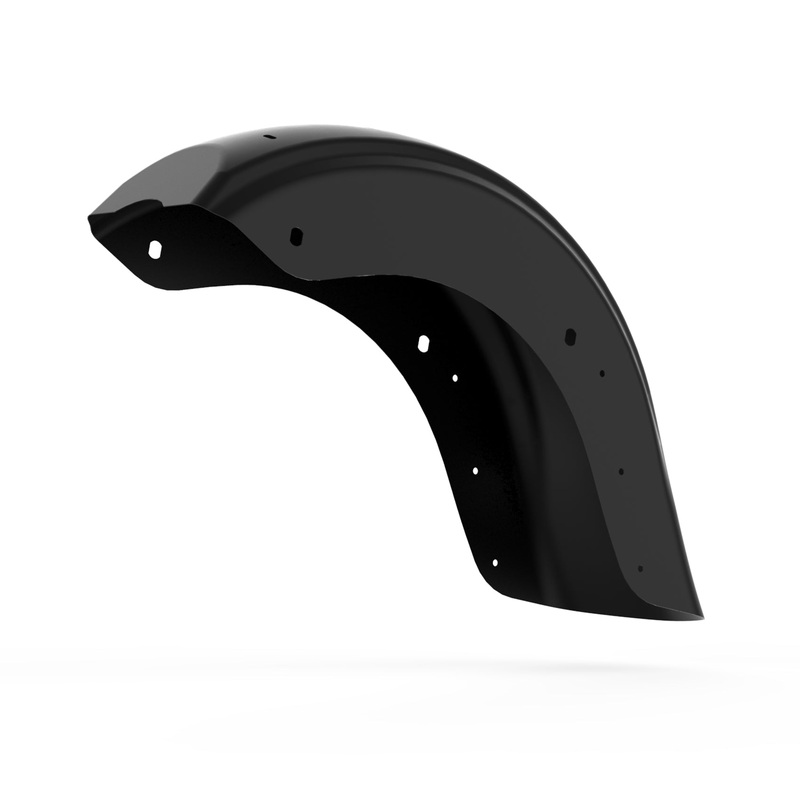 HR3 Black Denim Motorcycle Mudguard CVO STYLE REAR FENDER FOR Harley Touring 2014-2023