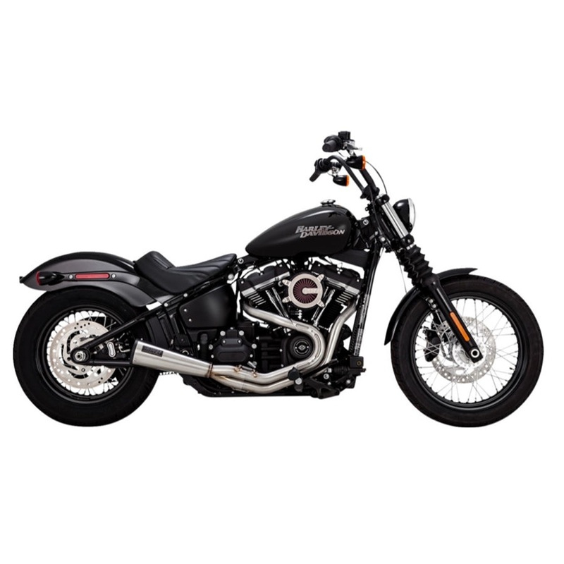 Vance & Hines Stainless Steel 2-into-1 Upsweep M8 soft tail