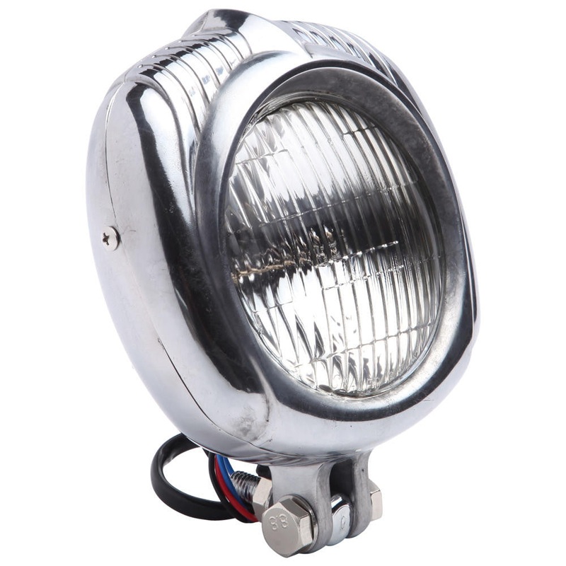 Electroline Vintage Square Headlight – Polished Aluminum