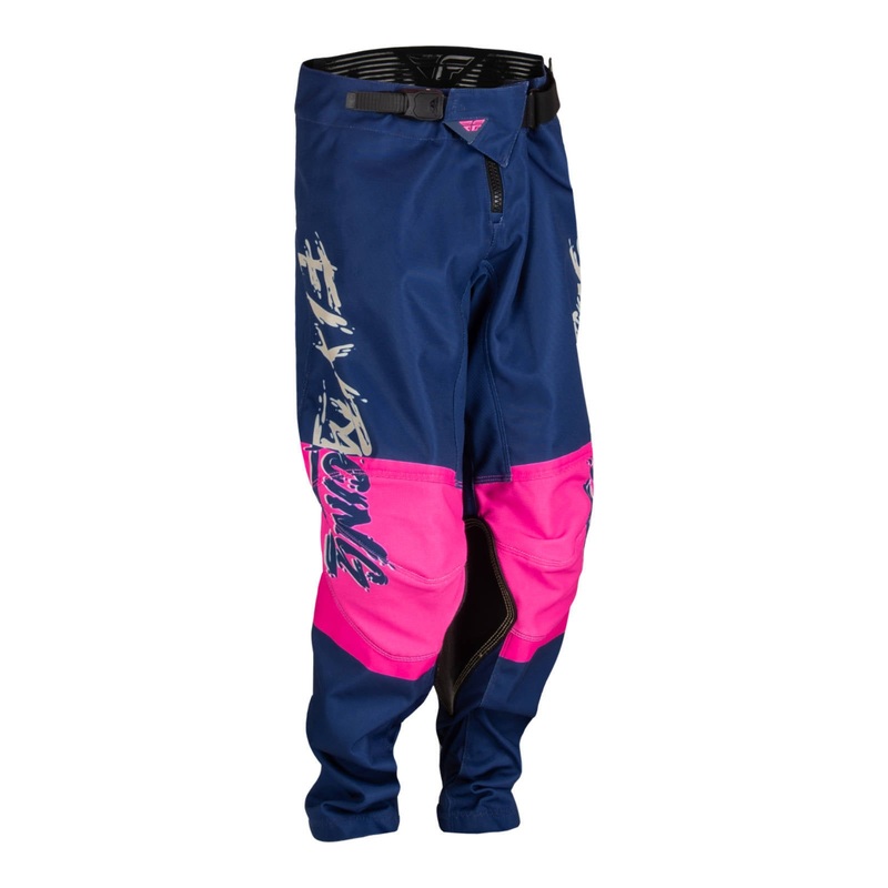 Fly Racing Kinetic Khaos Youth Pant – Pink / Navy / Tan