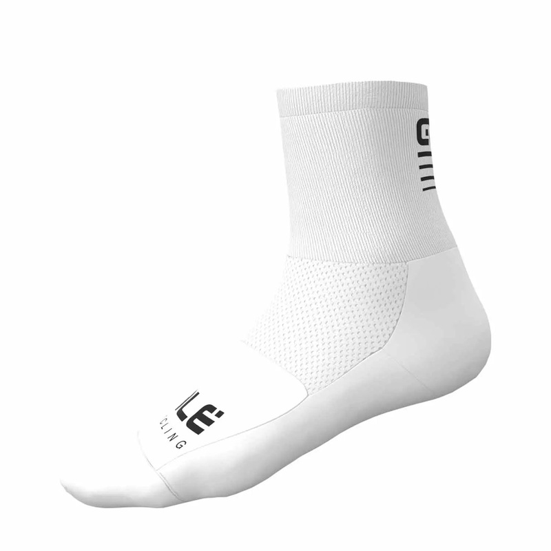 Ale Clothing Strada 2.0 Q-Skin 14 CM Cycle Socks White