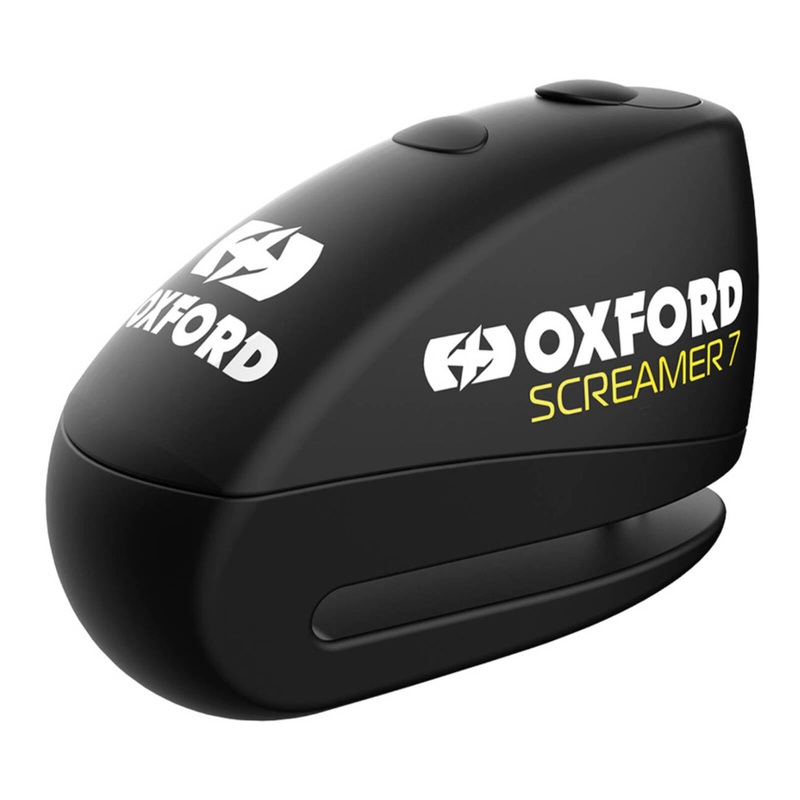 Oxford Screamer 7 Alarm Disc Lock – Black / Black