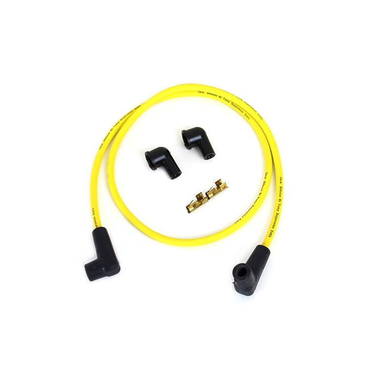 Yellow Suppression Core 7mm Universal Spark Plug Wire Kit – Black Ends