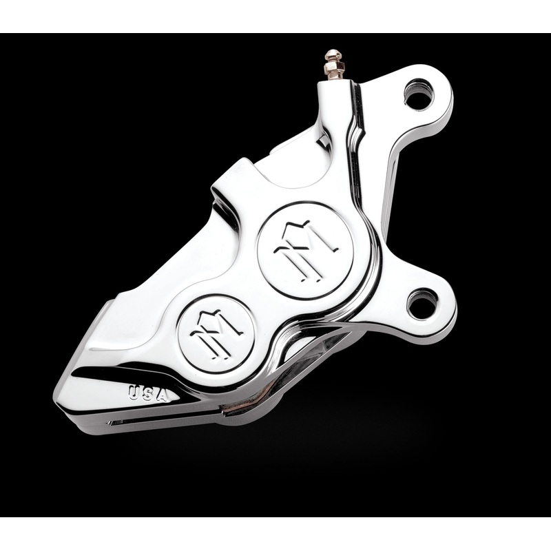 Harley Davidson  Performance Machine 0053-2920-CH 4 Piston Front Caliper Right Chrome H-D All 2000-Up