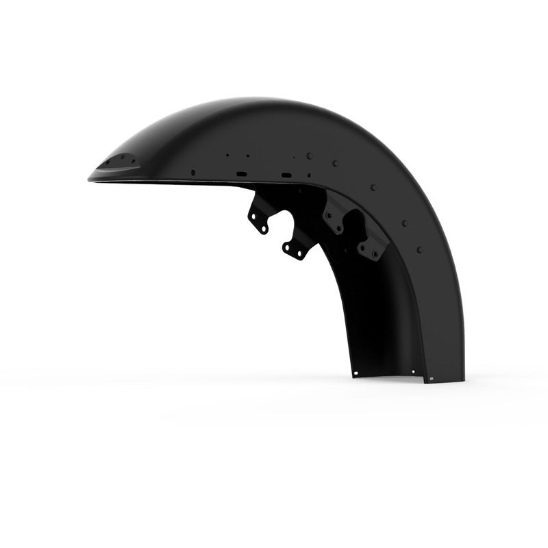 HR3 Black Denim Motorcycle 18″ Front Mudguard Fender (can be installed with lighting)For Harley Touring Electra Glide Ultra Limited Tri Glide 14-23