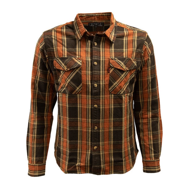 13 And A Half Magazine Woodland Check Shirt Brown / Orange