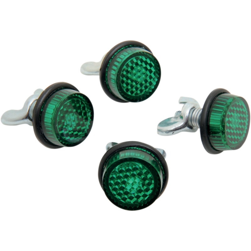 License Plate Reflective Mounts – Green