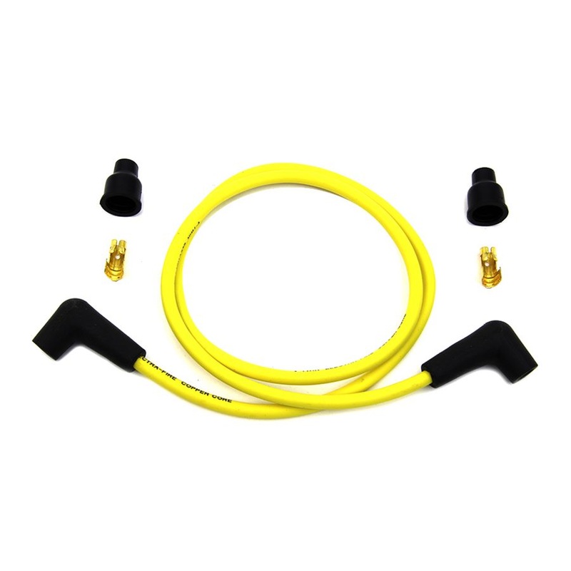 Yellow 7mm Universal Spark Plug Wire Kit – Black Ends