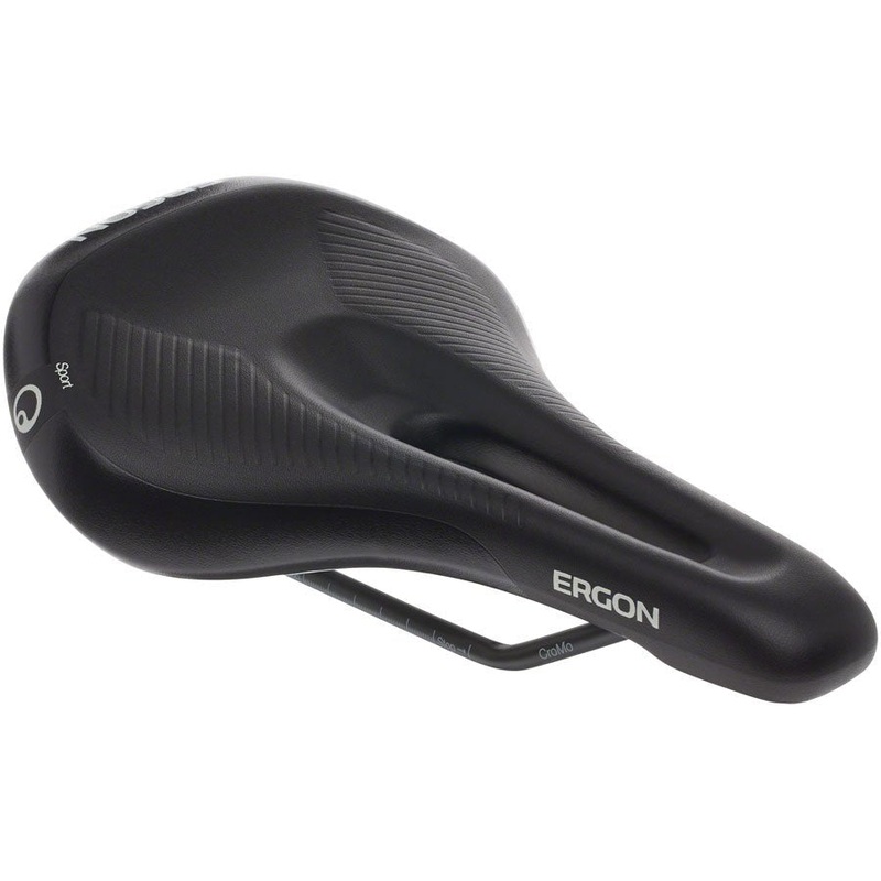 Ergon SM E Mountain Sport Women’s Saddle – Chromoly Rails – Stealth Black – Medium/Large