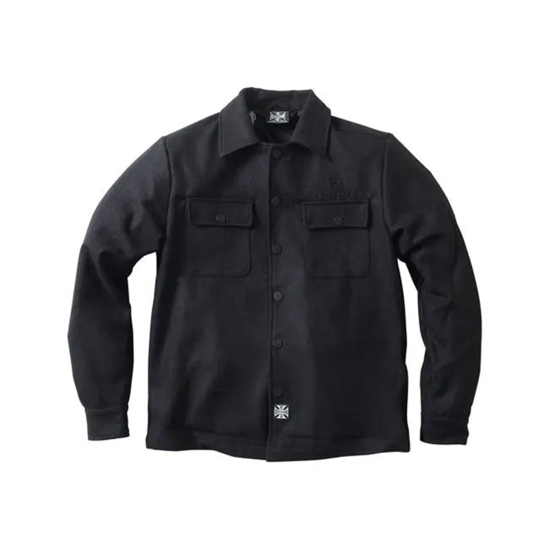 West Coast Choppers Wool Lined Plaidshirt Black