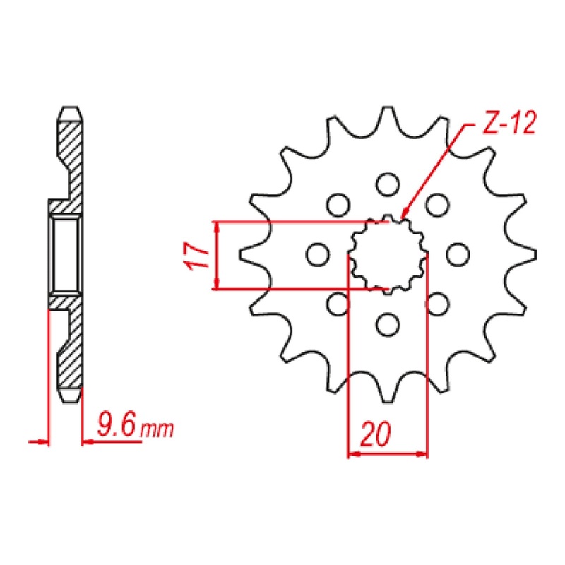 MTX 1905 Steel Front Sprocket #428 (10-1905)