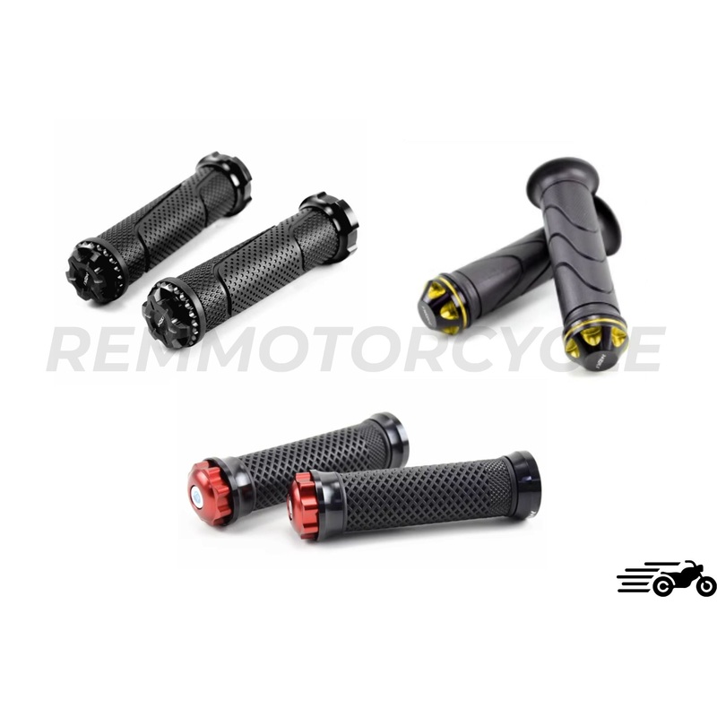 Motorcycle handlegrips aluminum end cap