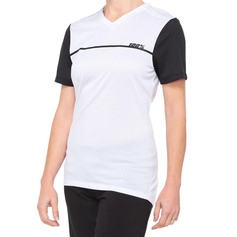100% Ridecamp Ladies Jersey White / Black