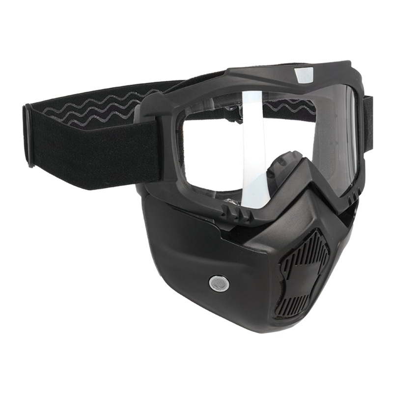 Oxford Assault Face Mask – Black with Clear Lens