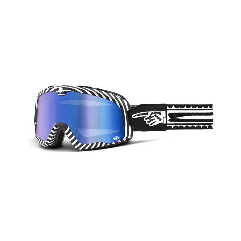 100% Barstow Goggle Death Spray / Mirror Blue Lens