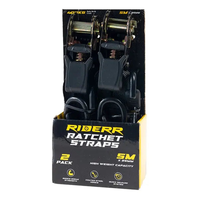 Riderr Ratchet Straps Black