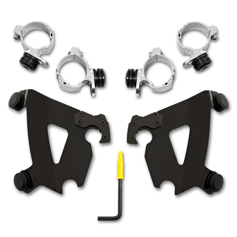 Memphis Shades Trigger Lock Mounting Kit for Dyna Gauntlet Fairing (Black)