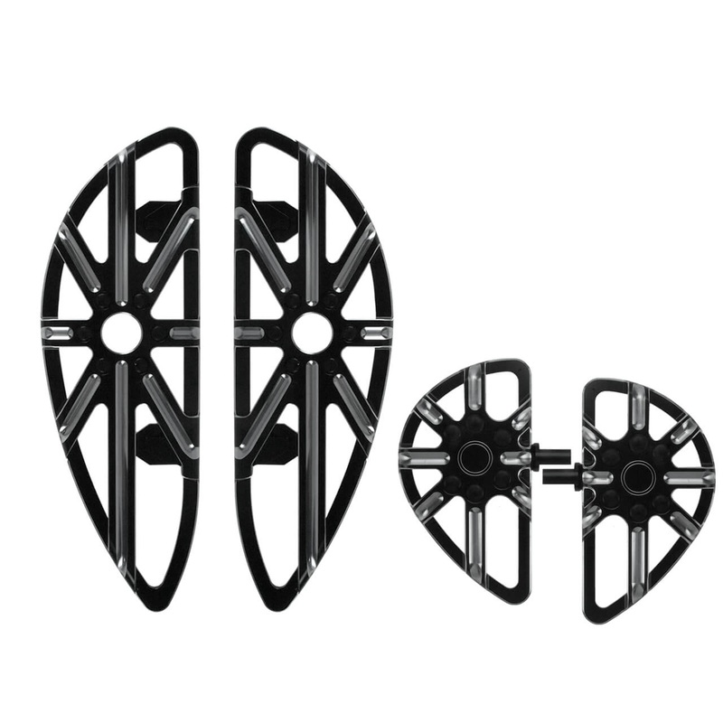 Motorcycle Passenger Rider Footboards Set for Harley Touring Sportster Softail | Mactions