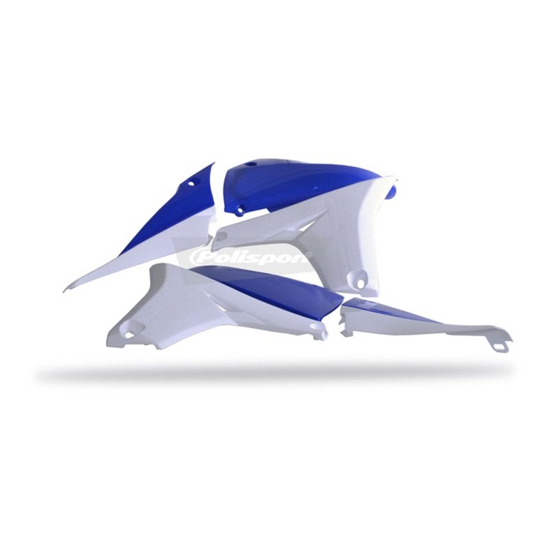Polisport Radiator Scoops (with Tank Cover) Yamaha YZ450F ’10-’13 98YBLU/White