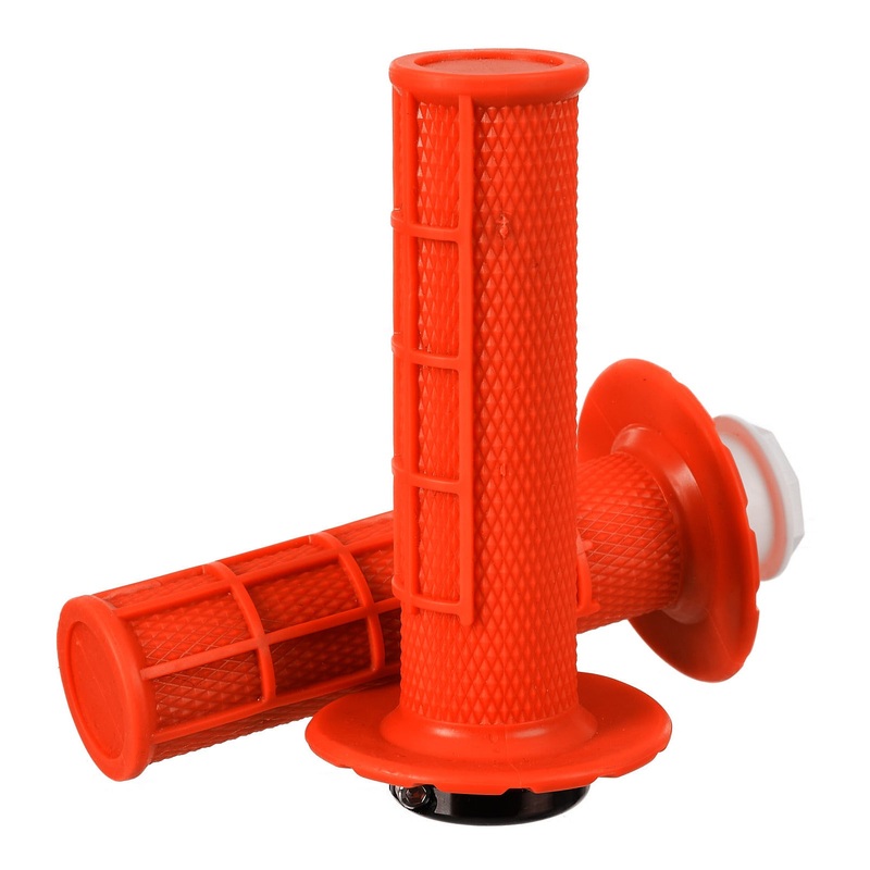 Whites Lock On Grips – Half Waffle – Orange (with 6 Cams)