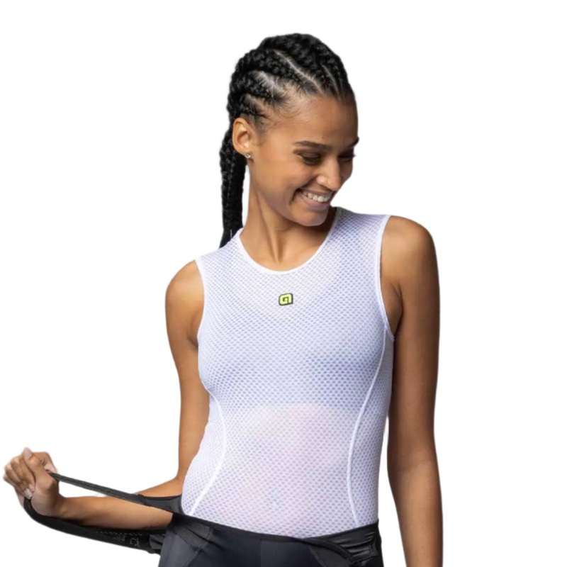 Ale Clothing Velo Active Intimo Ladies Sleeveless Cycle Base Layer White