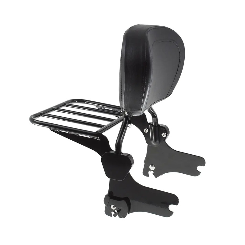 Detachable Backrest Sissy Bar w/ Luggage Rack For Harley Touring Pre-2008 | Mactions