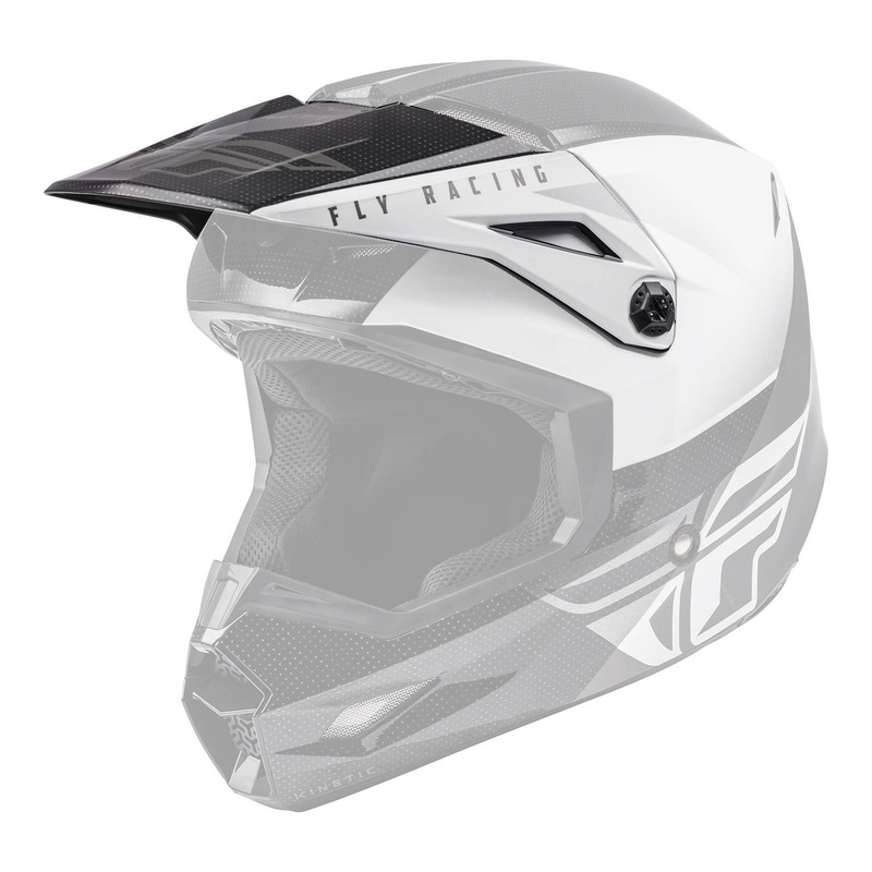 FLY ’21 KINETIC STRAIGHT EDGE HELMET PEAK BLACK/WHITE