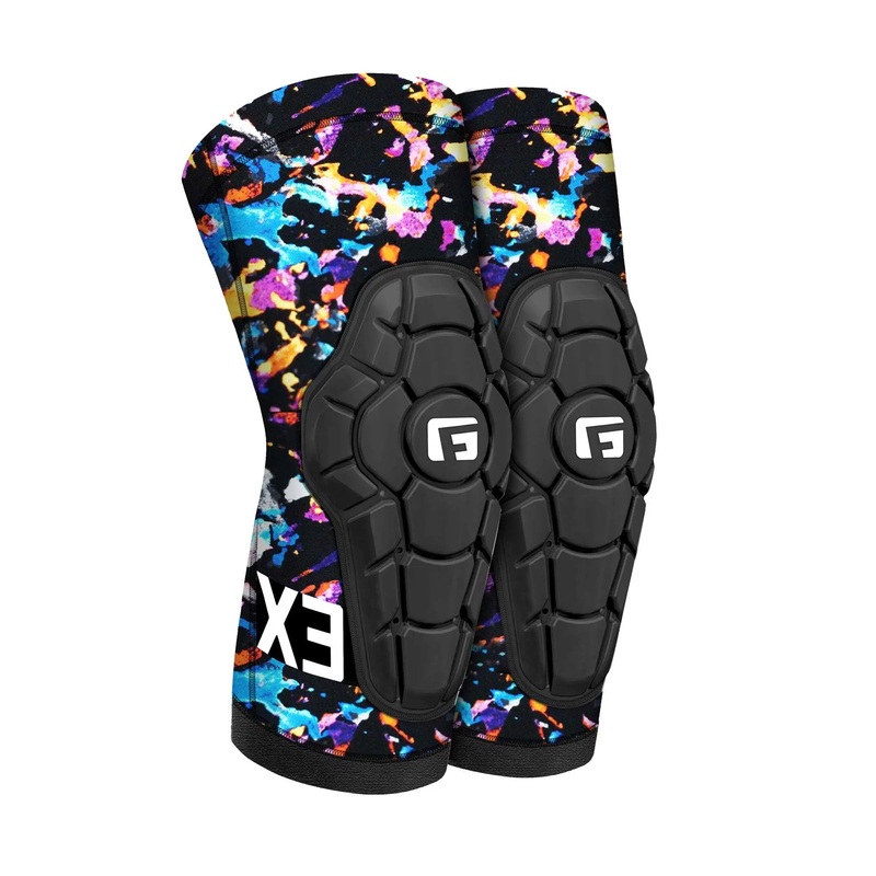 G-Form Pro-X3 Youth Cycle Knee Guard Fun Drip Matt Black / White