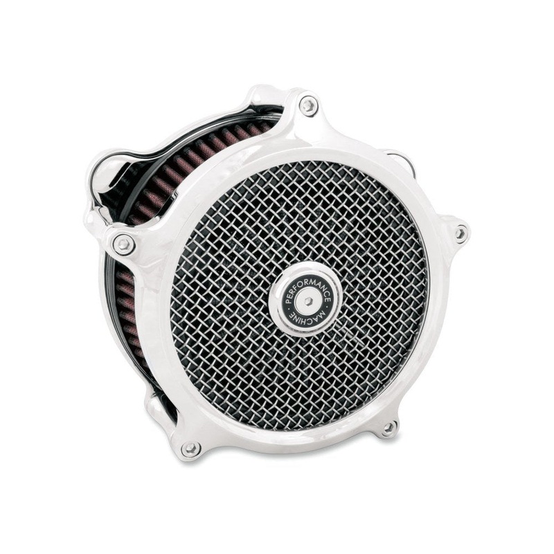 Super Gas Air Cleaner Kit – Chrome. Fits Big Twins 1993-2017 with CV Carb or Cable Operated Delphi EFI.