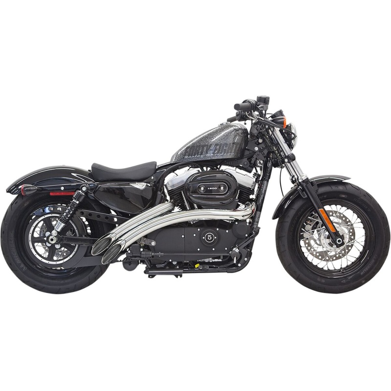 Sweeper Radius Exhaust System, Chrome – 14-20 Sportster