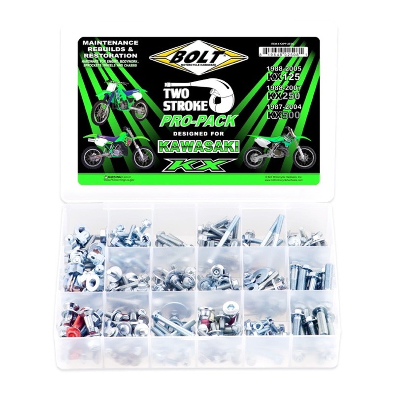 Bolt 2-Stroke Pro Pack for Kawasaki KX88-05, KX125/KX250, 87-04 KX500