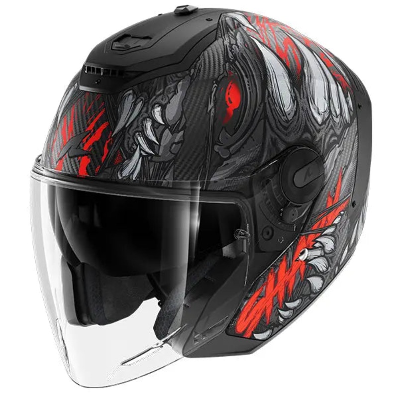 Shark RS Jet Helmet Carbon Shaytan Carbon / Red / Anthracite
