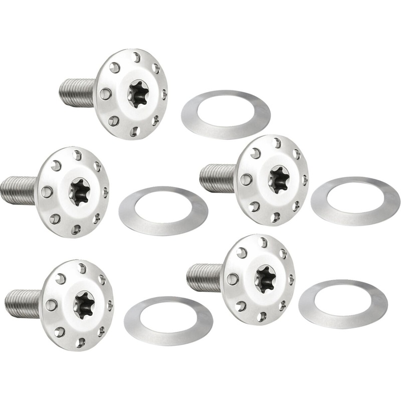 Titanium Floating Rotor Bolts, Polished – 14-23 Touring