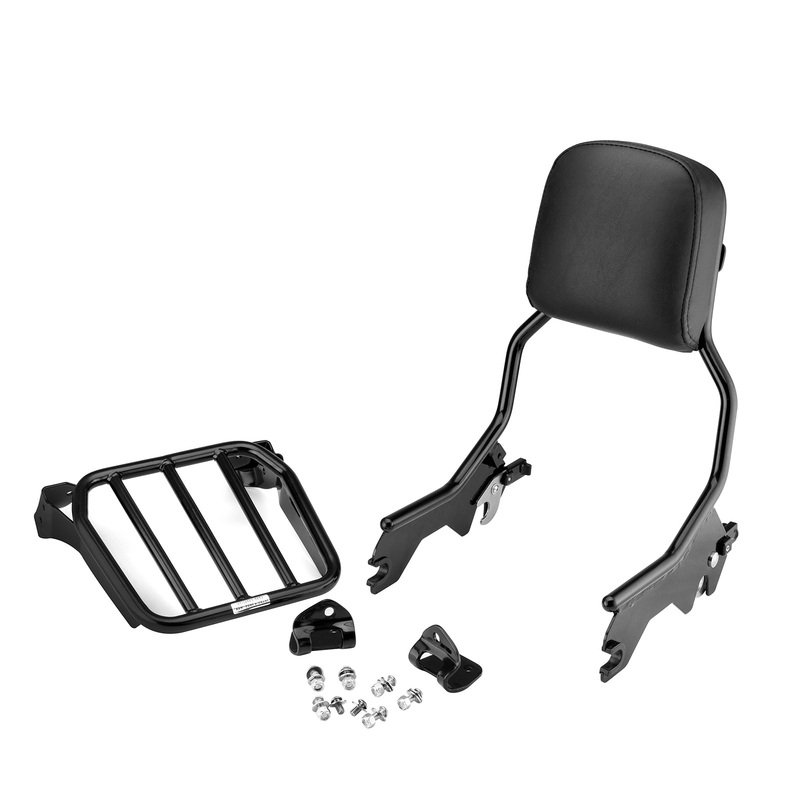 2018-2025 Harley Softail Slim Heritage Classic Passenger Backrest Sissy Bar & Luggage Rack Kit
