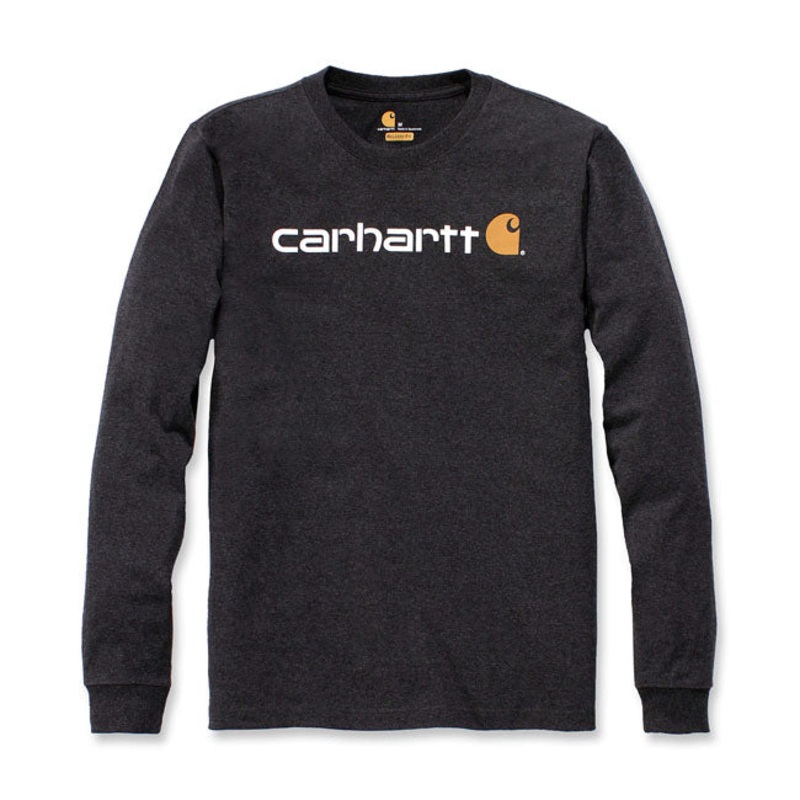 Carhartt Core Logo Long Sleeves T-Shirt Carbon Heather