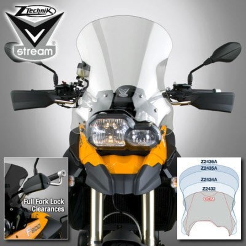 BMW F800GS Vstream Medium Touring Windshield Clear Z2435A