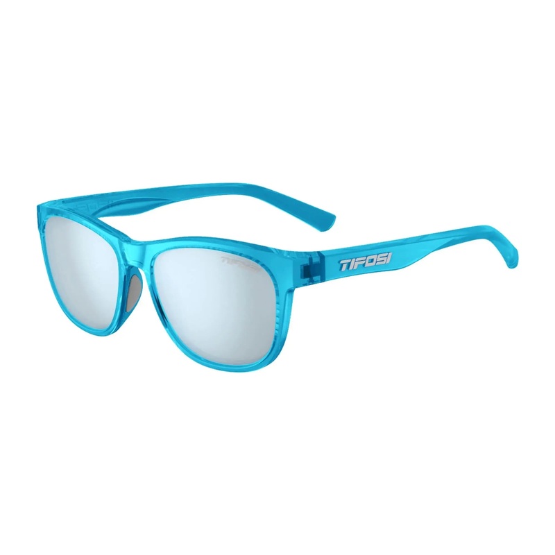Tifosi Swank Single Lens Cycle Sunglasses Crystal Sky Blue / Smoke Bright Blue