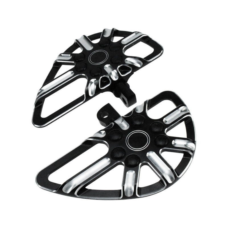 CNC Stretched Passenger Footboards Fit Harley Sportster Touring Dyna Softail | Mactions