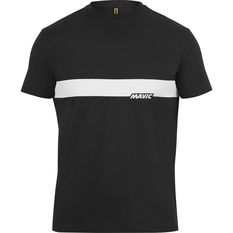 Mavic Corporate Stripe Logo Cycle T-Shirt Black / Off White