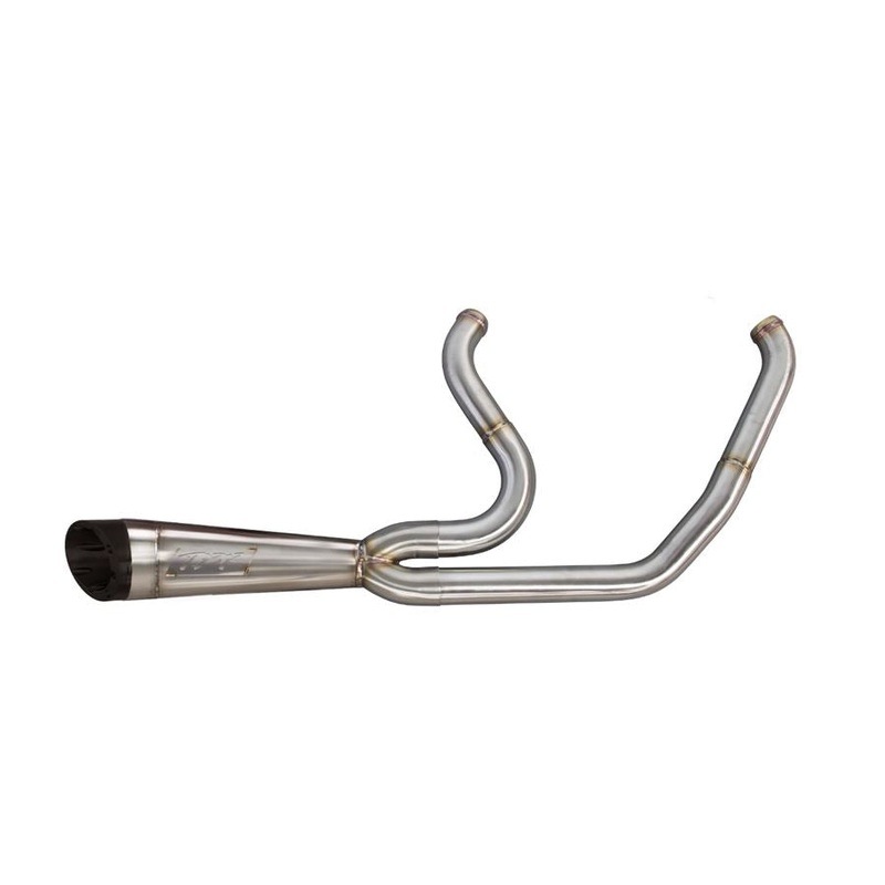 Two Bros. Harley Davidson Touring (2017-23) Turnout Shorty 2-1 Stainless Full System