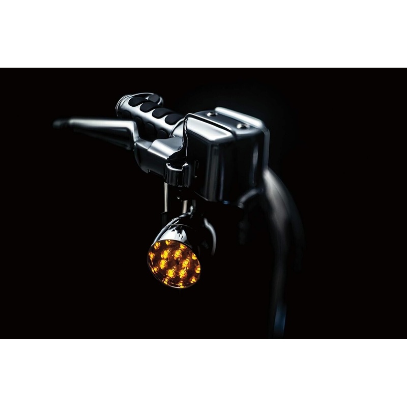 Kuryakyn 5455 Harley LED Turn Signal Insert Panacea Bullet black Smoke LED -50%