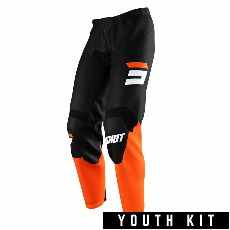 Shot Raw MX Youth Trouser Burst Orange