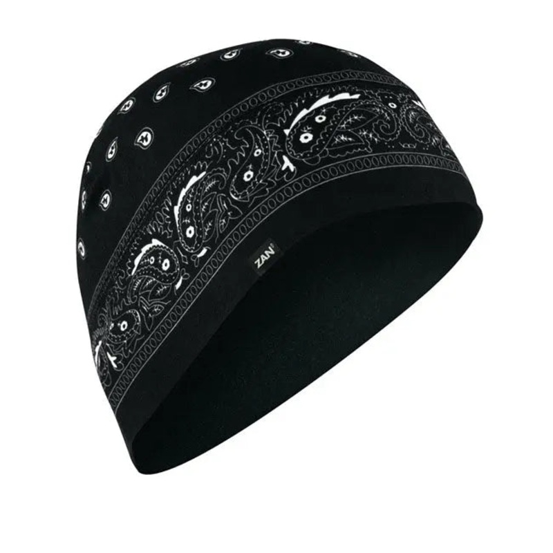 ZAN Headgear Helmet Beanie Sportflexr Black Paisley